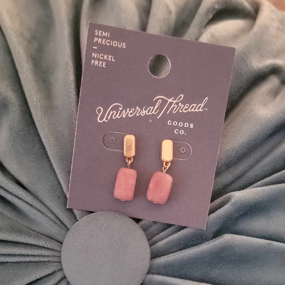Universal Thread Pink and Gold Earrings